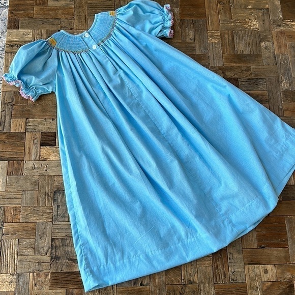 Smocked Bishop Christmas Dress by Silly Goose - Picture 6 of 10